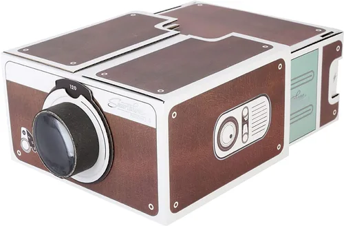 Vista 7 de Mini proyector, DIY Cartón Smartphone Proyector Segunda Generación Mini DIY Hogar Portátil Teléfono Móvil Proyector Teléfono Móvil Proyector