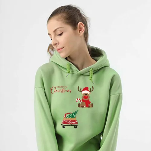 Vista 3 de Parches de transferencia de calor navideños con diseño de ciervo, árbol de Navidad, automóvil, vinilo para planchar para otoño, invierno, Navidad