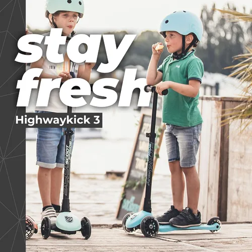 Vista 3 de Scoot&Ride Highwaykick 3 LED Scooter, Rose