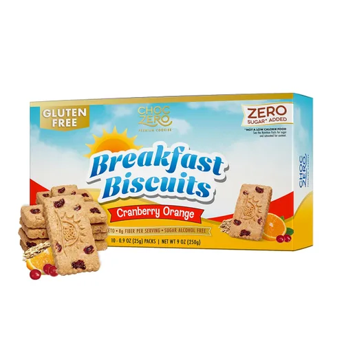 Vista 7 de ChocZero Galletas de desayuno de arándanos, sin azúcar añadido, keto y sin gluten, galletas de aperitivos con alto contenido de fibra, 30 por caja