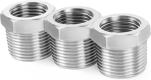 Vista 16 de ChillWaves Montaje de tubería de acero inoxidable 304, buje hexagonal reductor de 1 pulgada NPT macho x adaptador de rosca hembra NPT de 1/2 pulgada