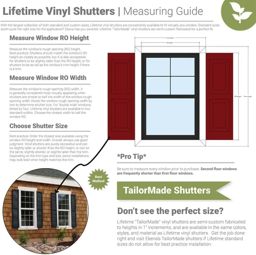 Vista 4 de Ekena Millwork LVSL0004BL Shutter-Lok's de Vinilo Lifetime de 3", Negro