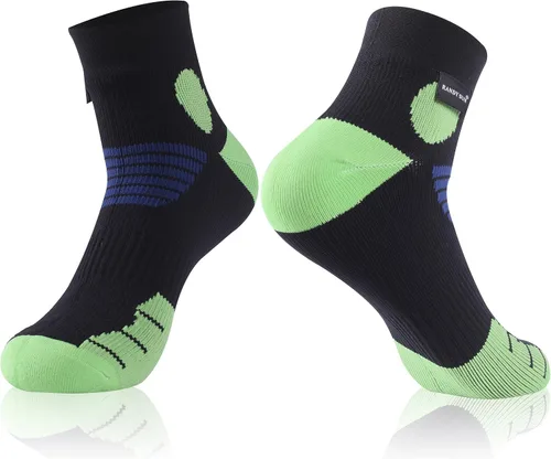 Vista 11 de RANDY SUN Waterproof Socks, Unisex Cycling/Hunting/Fishing/Running Ankle Socks 1&2 Pair 1 par de calcetines negros y grises.