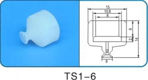 Vista 2 de 10Pcs Robot accessories suction cup Silicone nozzle Industrial vacuum silica gel Powerful sucker Industrial suction nozzle(TS1-6)