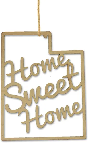 Vista 15 de Torched Decoración para árbol de Navidad Home Sweet Home, decoración de árbol colgante, gran regalo de inauguración de la casa, WISCONSIN