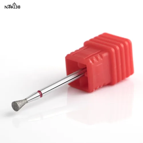 Vista 7 de Brocas de diamante cónico para preparación de uñas 3/32 vástago de broca limpiador de cutículas herramienta