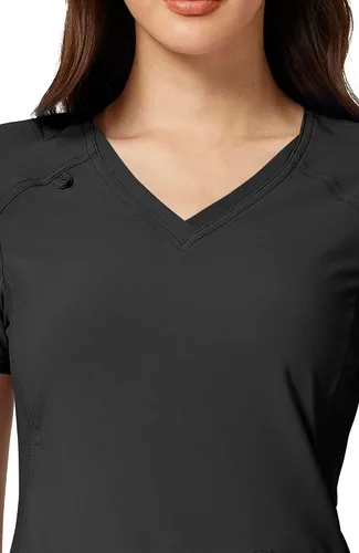 Vista 6 de Cherokee Top médico médico Iflex con cuello en V Panel Top CK605 Negro