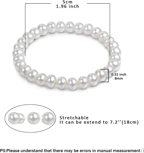 Vista 5 de Pulsera de perlas elásticas Accesorios de boda Pulsera de dama de honor Pulsera de perlas de imitación Pulsera de cuentas para fiesta nupcial