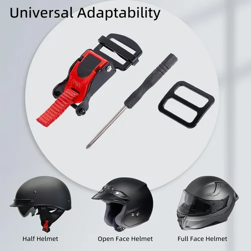 Vista 6 de NICENEEDED Adaptador de correa de barbilla para casco de trinquete, kit de hebilla de liberación rápida para casco, accesorios para casco