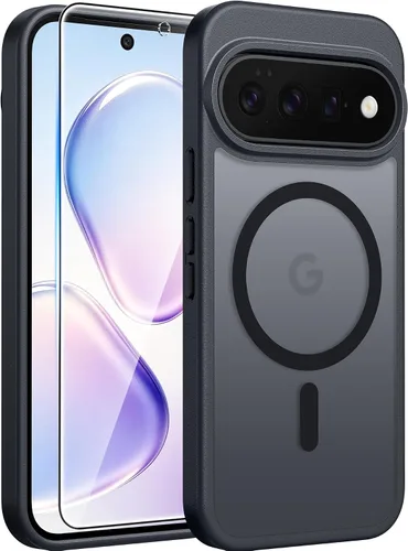 Vista 256 de FNTCASE Funda para iPhone 17 Pro: Fundas delgadas translúcidas de color azul claro compatibles con MagSafe, protección completa de la cámara