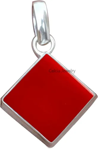 Vista 27 de Colgante de plata de ley 925 maciza para hombres y mujeres, auténtico ónix negro plano, cuadrado, colgante único hecho a mano para ella y él