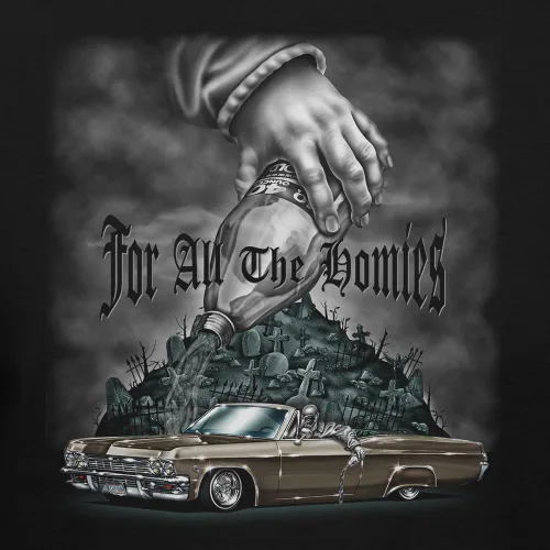 Vista 2 de Rollin Hard for The Homies Graphic T-Shirt