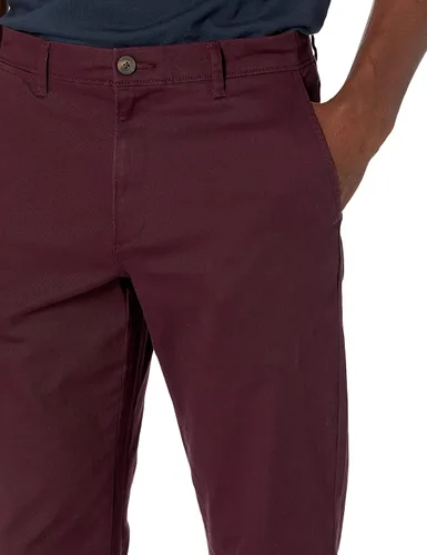 Vista 3 de Tienda Essentials Pantalón caqui elástico casual de ajuste recto para hombre