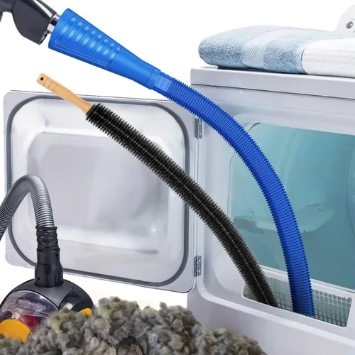 Vista 9 de Sealegend Kit de limpiador de ventilación de secadora de 2 piezas, accesorio para aspiradora de pelusa de secadora con cepillo removedor de pelusa