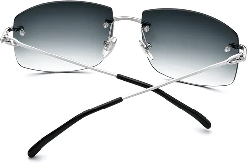Vista 7 de HEPIDEM Gafas de sol cuadradas de gran tamaño para hombres con lente de nylon