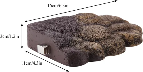 Vista 3 de HEEPDD Tortuga, tortuga flotante de simulación de tortuga flotante corteza de resina hábitat rocas con imán para decoración de piedra de acuario