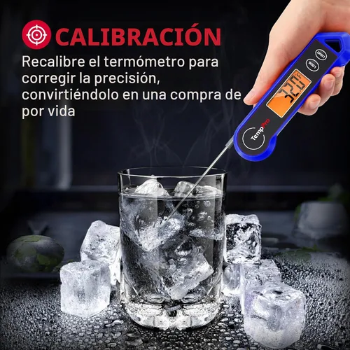 Vista 8 de TempPro TP19H 1 Sec Digital Meat Thermometer for Cooking Blue
