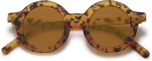 Vista 7 de SOJOS - Lentes de sol redondos polarizados para niños y niñas, protección ultravioleta 400 (UV400), lentes de sol para las vacaciones en la playa