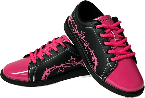 Vista 4 de Pyramid Zapatos de bolos Rise BlackHot Pink para mujer