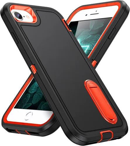 Vista 16 de IDweel Funda para iPhone SE 2020, para iPhone 2022, para iPhone 8/7/6S/6 con soporte, ajuste delgado, protección resistente, a prueba de golpes