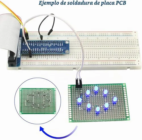 Vista 5 de Kit de Componentes Electrónicos de Diversión con E-Book, Kit de Inicio Electrónico Actualizado con Tablero de Montaje de Cables Puente, Kit