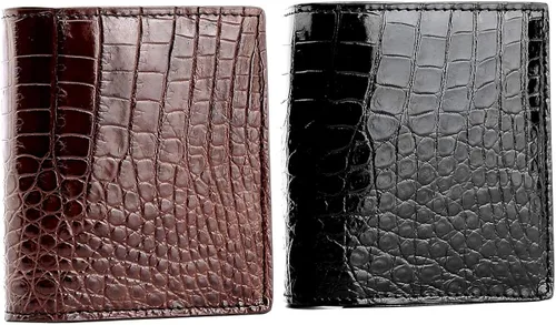 Vista 3 de Billetera de piel para hombre, monedero con clip de dinero para hasta 6 tarjetas, tarjetero de visita