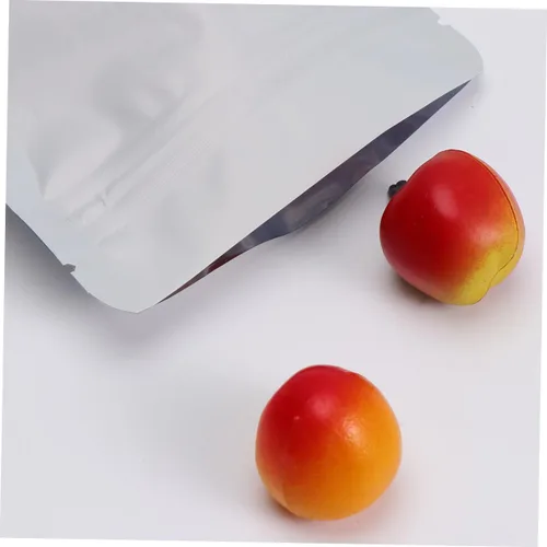 Vista 4 de 100 bolsas resellables con cremallera aluminizadas con soporte de ventana transparente, bolsa de almacenamiento para frutos secos, semillas de té