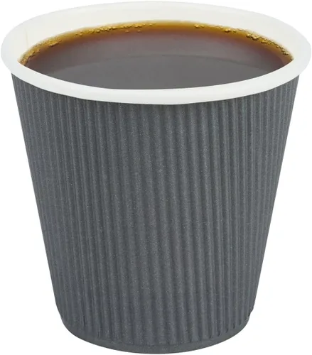 Vista 46 de Tazas para café de papel aislado, pared ondulada, kraft, 12 onzas - Caja de 25 unidades - tapas a juego: RWA0360B, RWA0360W, RWA0328LG, RWA0328GR