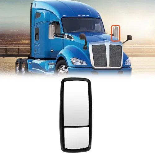Vista 7 de Espejo de puerta para KENWORTH T680, reemplazo del espejo de puerta cromado motorizado del lado del conductor para KENWORTH T680 T880, izquierdo