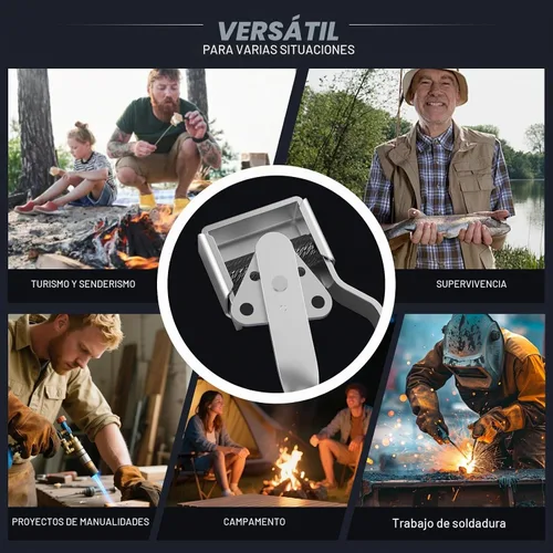 Vista 6 de Hadwoer - Paquete de 2 sopletes de pedernal triple con 6 pedernales de repuesto Includes 2 triple-groove spark lighters and 6 replacement flints