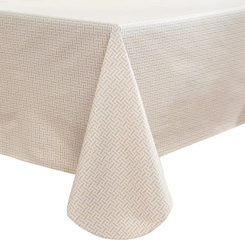 Vista 8 de Mantel de Vinilo de Servicio Pesado con Respaldo de Franela Impermeable A Prueba de Aceite Mantel de Plástico Resistente a las Manchas Limpiable