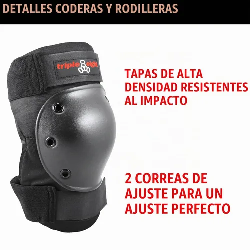 Vista 4 de Triple Eight Saver Series - Juego de almohadillas con rodilleras, coderas y muñequeras, Junior