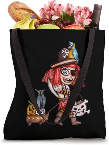 Vista 4 de Pirata - Bolsa de mano con diseño de truco o trato de Halloween Blanco 16 pulgadas