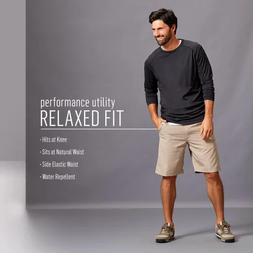 Vista 8 de Wrangler Authentics Men's Performance Side Elastic Utility Short