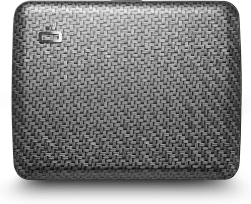 Vista 9 de Cartera de aluminio, gran capacidad, protección RFID. Modelo: OSLO LARGE Aluminio negro