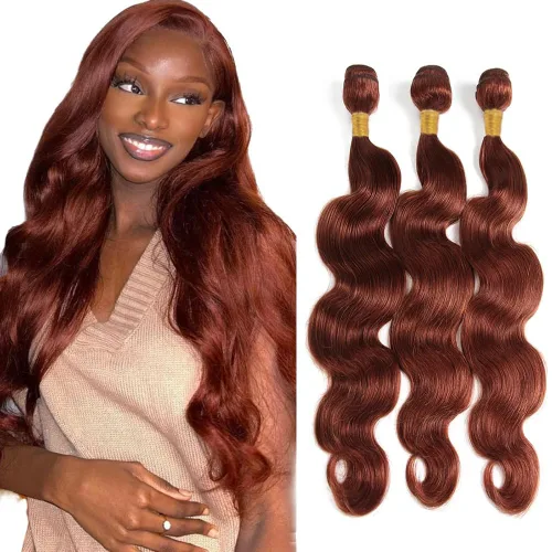 Vista 99 de Color 30 paquetes de cabello humano marrón onda del cuerpo paquetes 8 10 12 pulgadas brasileño virgen Remy extensiones de cabello humano doble trama