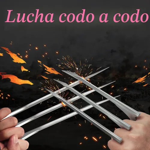 Vista 4 de Garras de plástico de lobo, garras de lobo, accesorios de disfraz de cosplay, 2 garras con collar plateado, un regalo para un amigo o miembro