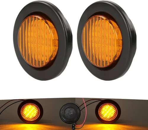 Vista 11 de NEW SUN Premium luces LED redondas de 2.5 pulgadas para remolque, 13 luces LED laterales, kits de luces de despeje con arandela y enchufe de 2 pines