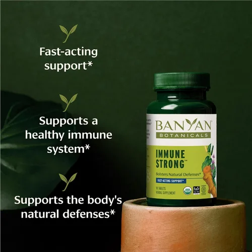 Vista 3 de Banyan Botanicals Inmune fuerte orgánico – Defensa sistémica y fortificación celular – con cúrcuma, Tulsi y Ashwagandha para apoyo inmunológico