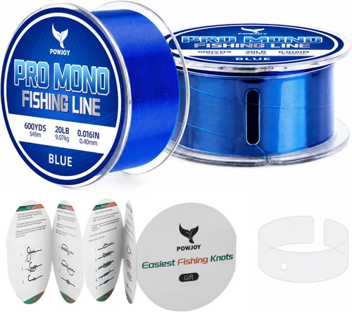 Vista 36 de Monofilament Fishing Line, Invisible Nylon Wire, Knot Guide Cards Transparente