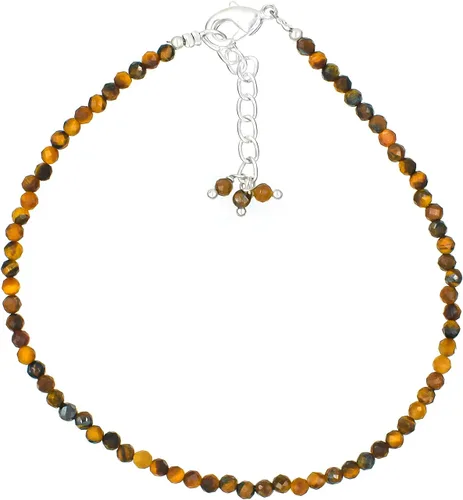 Vista 9 de TGH Pulsera de cuentas naturales con piedras preciosas microfacetadas, joyería para ella, cristales curativos energéticos de piedra natal, cadena