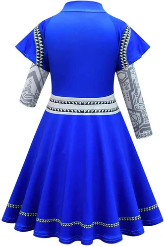 Vista 2 de hahomin Disfraces de Alien A-Li - Vestido de cosplay de Addison para Halloween con mochila