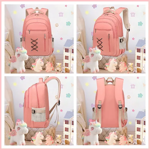 Vista 7 de HotAdsFW Mochila escolar para niños, adolescentes, mujeres, hombres y niñas, mochila de viaje para escuela primaria, secundaria, universidad