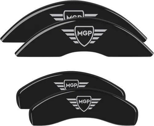 Vista 6 de MGP Caliper Covers Chevy Silverado 1500 2014-2018 - Juego delantero y trasero - Negro