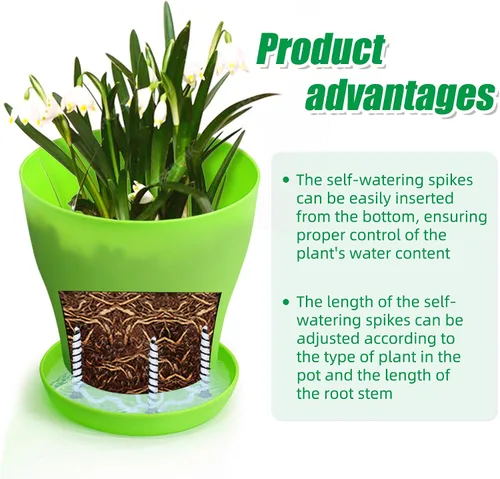 Vista 6 de Paquete de 12 picos de riego automático con absorción para plantas