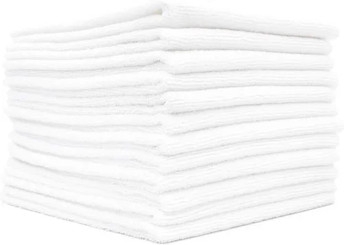 Vista 18 de (Paquete de 12) 16" x 16" toallas de limpieza de microfibra de grado comercial para usos múltiples, altamente absorbentes, sin pelusa, sin manchas