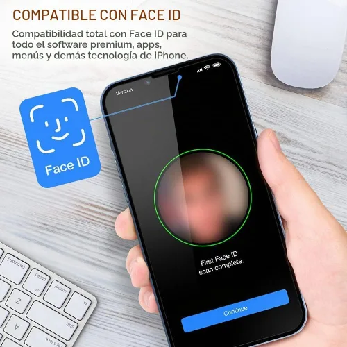 Vista 4 de Trianium Protector de pantalla de vidrio templado diseñado para Apple iPhone 13 (2021) /iPhone 13 Pro (2021), paquete de 3