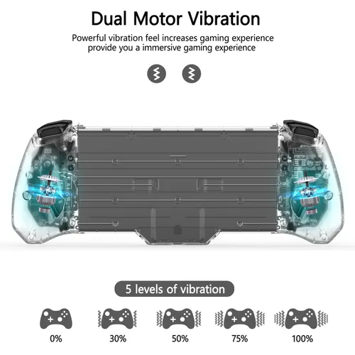 Vista 6 de RREAKA Wireless Joypad Switch Controllers for SwitchOLED, RGB One-Piece Switch Controller Joypad Replacement Controller for Handheld Mode with