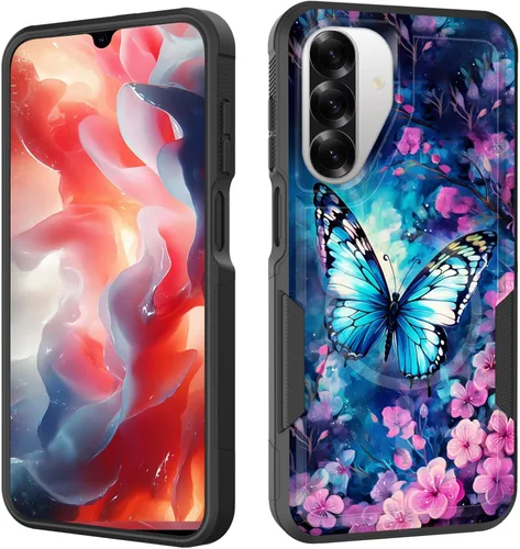 Vista 94 de Funda magnética para Galaxy A16 5G, [compatible con MagSafe] [protección contra caídas de grado militar] Funda resistente a prueba de golpes