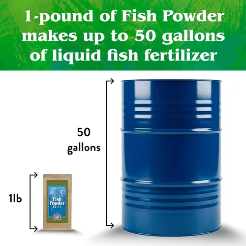 Vista 6 de Down to Earth All Natural Fertilizers Polvo de pescado de grado orgánico – Nitrógeno soluble en agua – Hace hasta 250 galones de fertilizante